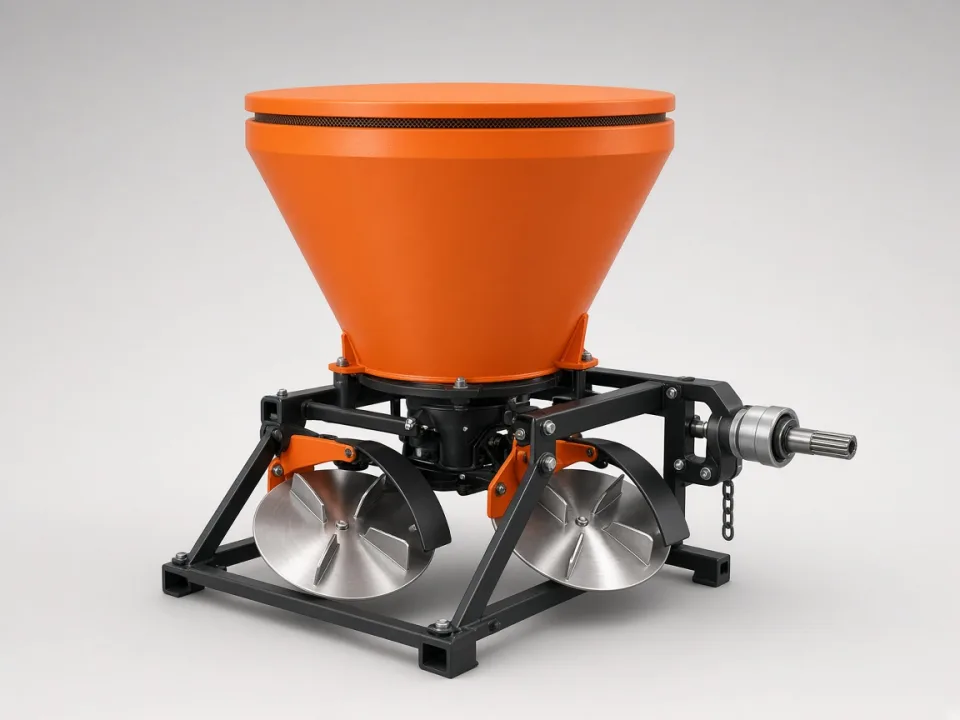 Broadcast seeders and rotary spreaders