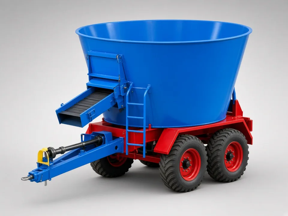 Total mixed ration (TMR) mixer wagons and feed mixers